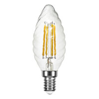 LED Filament Kerze gedreht 4W = 40W 470lm E14 klar...