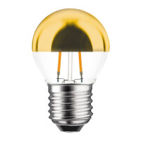 LED Filament Tropfen 2W = 19W 180lm E27 Kopfspiegel gold...
