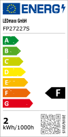 LED Filament Tropfen 2W = 19W 180lm E27 Kopfspiegel silber warmwei&szlig; 2700K