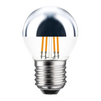 LED Filament Tropfen 4W 360lm E27 Kopfspiegel silber...
