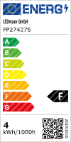 LED Filament Tropfen 4W 360lm E27 Kopfspiegel silber warmwei&szlig; 2700K