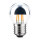 LED Filament Tropfen 4W 360lm E27 Kopfspiegel silber warmwei&szlig; 2700K