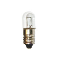 Gl&uuml;hbirne R&ouml;hrenlampe T10x28mm 5W E10 60V...