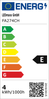 LED Filament Leuchtmittel 4W 440lm E27 Kopfspiegel silber warmwei&szlig; 2700K