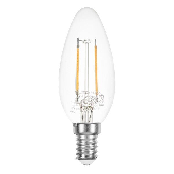 LED Filament Kerze 2W = 25W 250lm E14 klar warmwei&szlig; 2700K