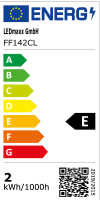 LED Filament Windsto&szlig; Kerze 2W 220lm E14 klar...