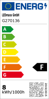 LED Filament Globe G80 8W 806lm E27 opal warmwei&szlig;...