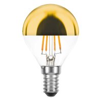 LED Filament Tropfen 4W 360lm E14 Kopfspiegel gold...