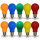 10er Set farbige LED Leuchtmittel Birnenform 3W E27 Rot Gelb Gr&uuml;n Blau Orange